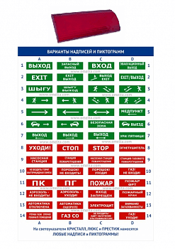 Табло световое Электротехника и автоматика ЛЮКС-24СН "Аэрозоль! Не входи!"