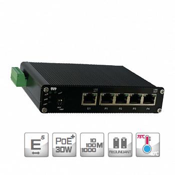 Коммутатор 5 портовый Спецвидеопроект SVP-E5200PpH-DR
