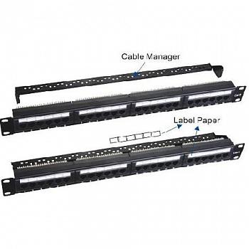 Патч-панель 19", 24 порта RJ-45, кат.5e, Krone IDC (WT-2178A-KR)