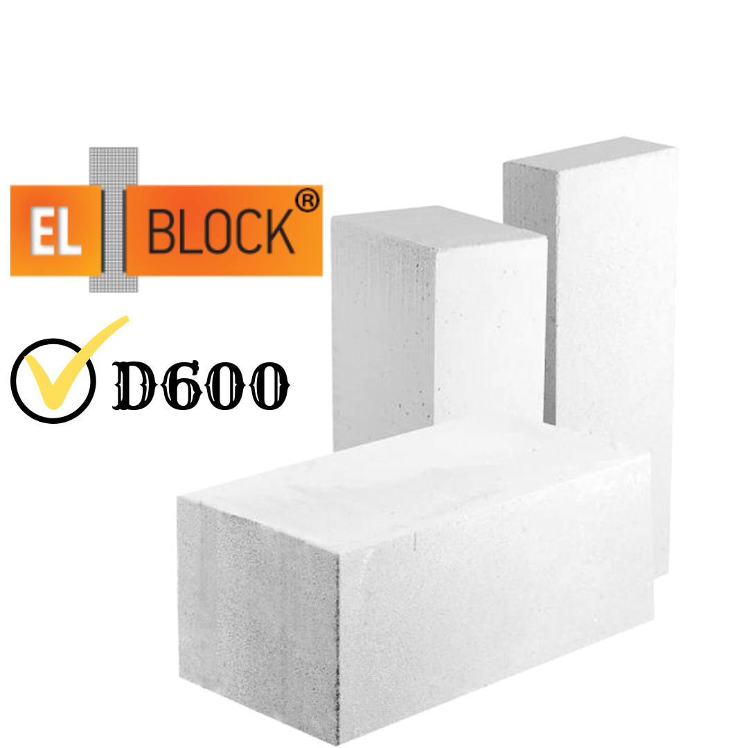 Газосиликатные блоки перегородочные El Block 600х250х150 D600