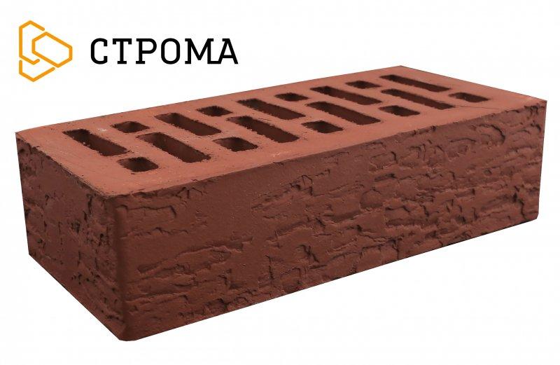 Кирпич облицовочный 1НФ Бордо кора дуба Строма