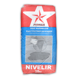 Пол наливной Русеан Нивелир (NIVELIR) быстротвердеющий тонкослойный 20 кг