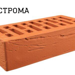 Кирпич облицовочный Красный рустик 1,4 НФ Строма